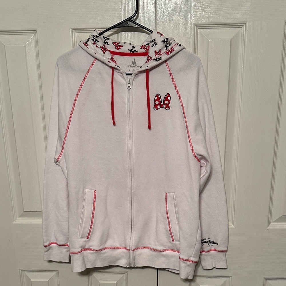 Disney White and Red Minnie Mouse Hoodie